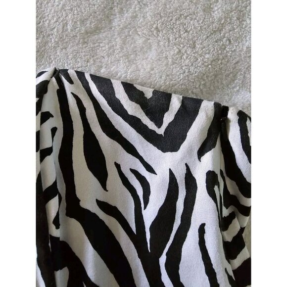 Gunne Sax Vintage Y2K 90s Prom Party Dress Zebra Print - Picture 7 of 8